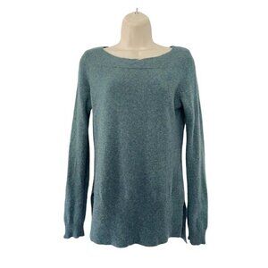 Nanette Lepore Women's Sz Small Green 2-Ply 100% Cashmere Pullover Sweater